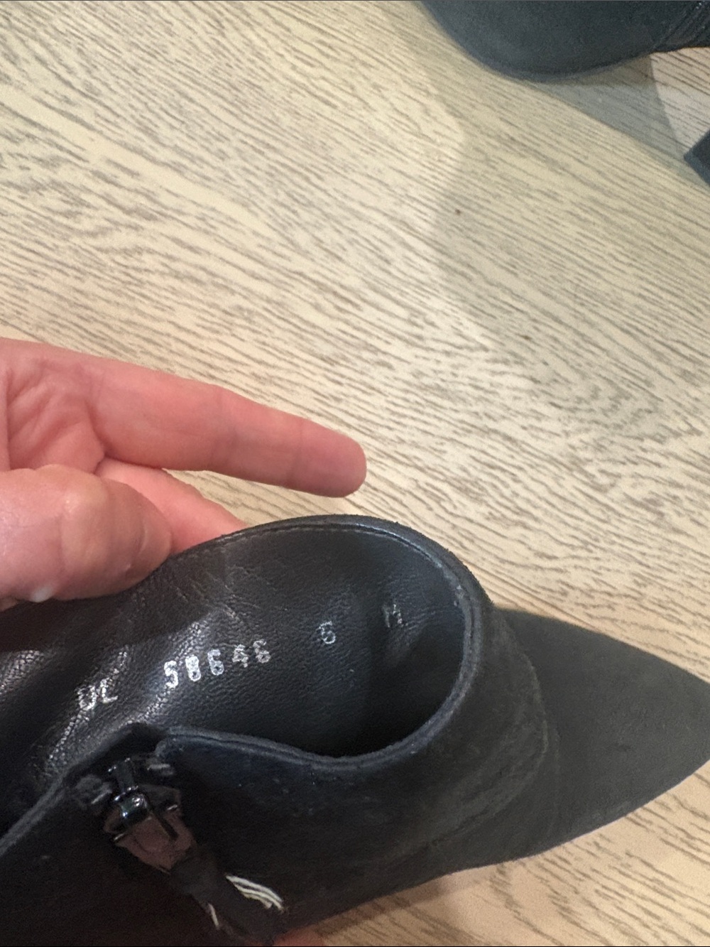 Stuart Weitzman Black Suede Pointed Toe Ankle Booties - Picture 6 of 6